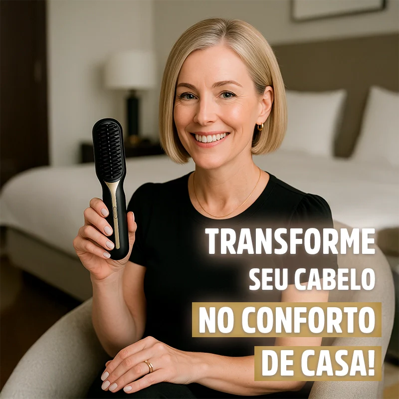 Escova Alisadora de Cabelo 5 em 1 Sem Fio PureGlam